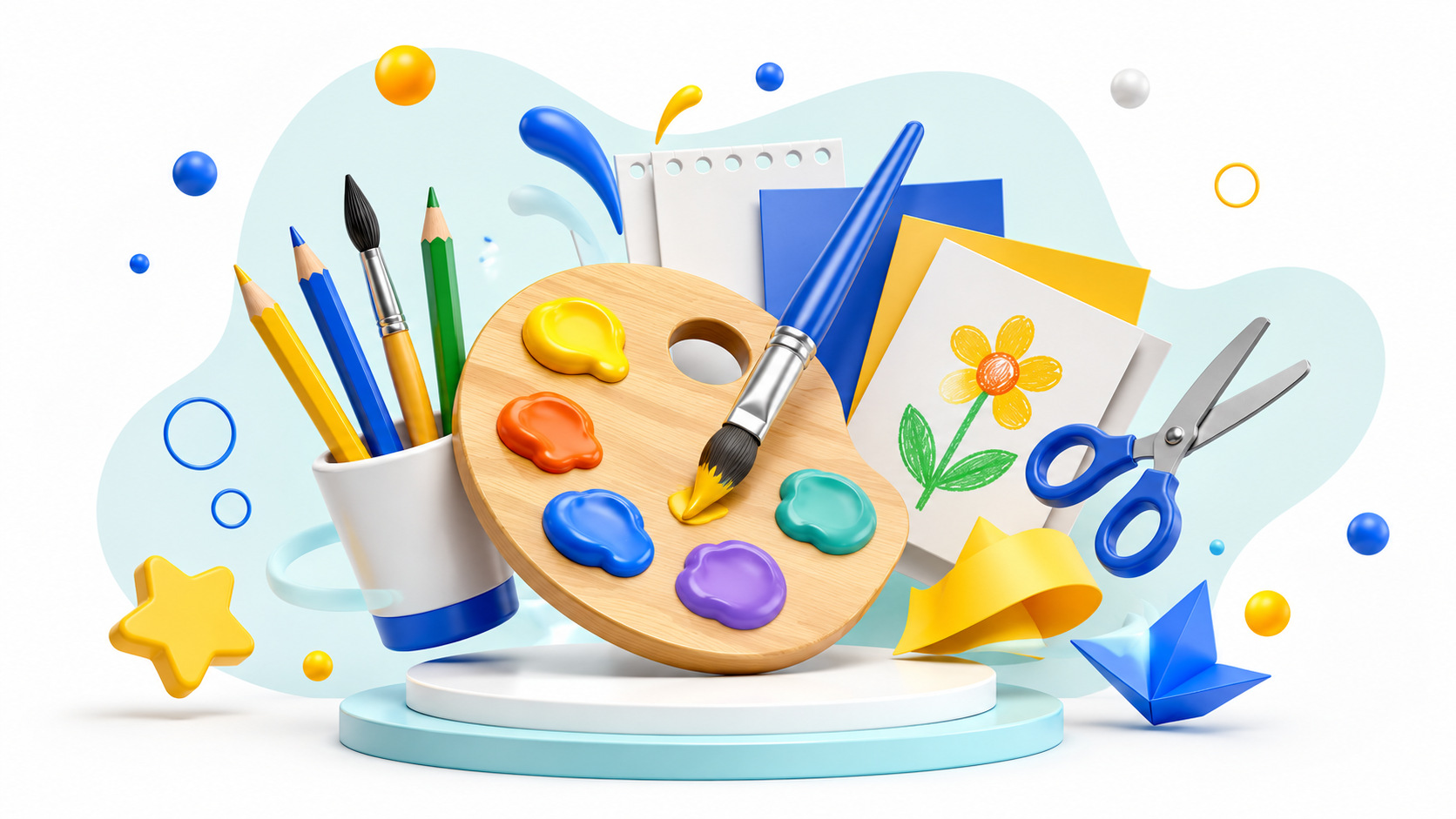 Art and craft activity illustration